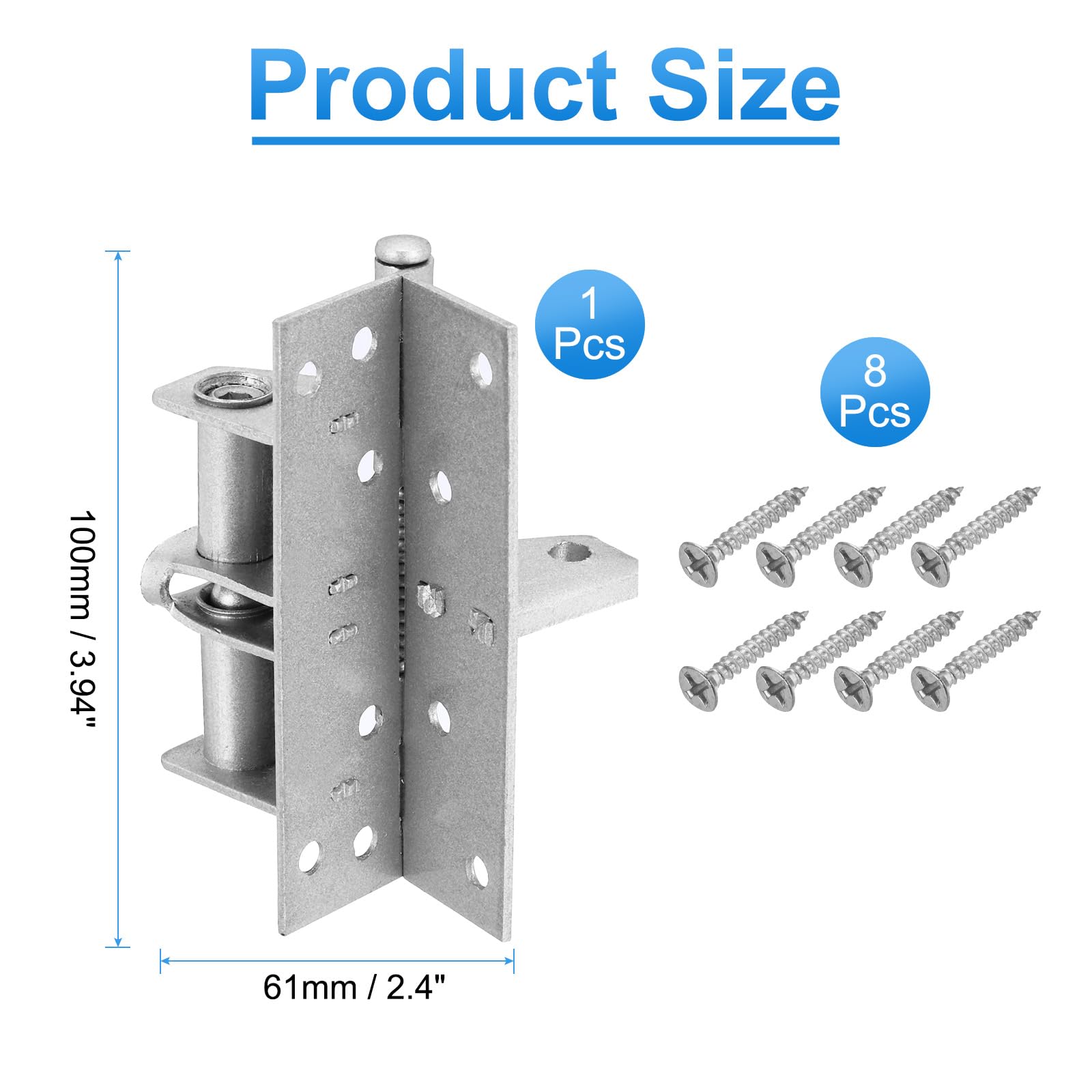 PATIKIL 3.94 Inch x 2.4 Inch Self-Closing Door Hinges - Image 2