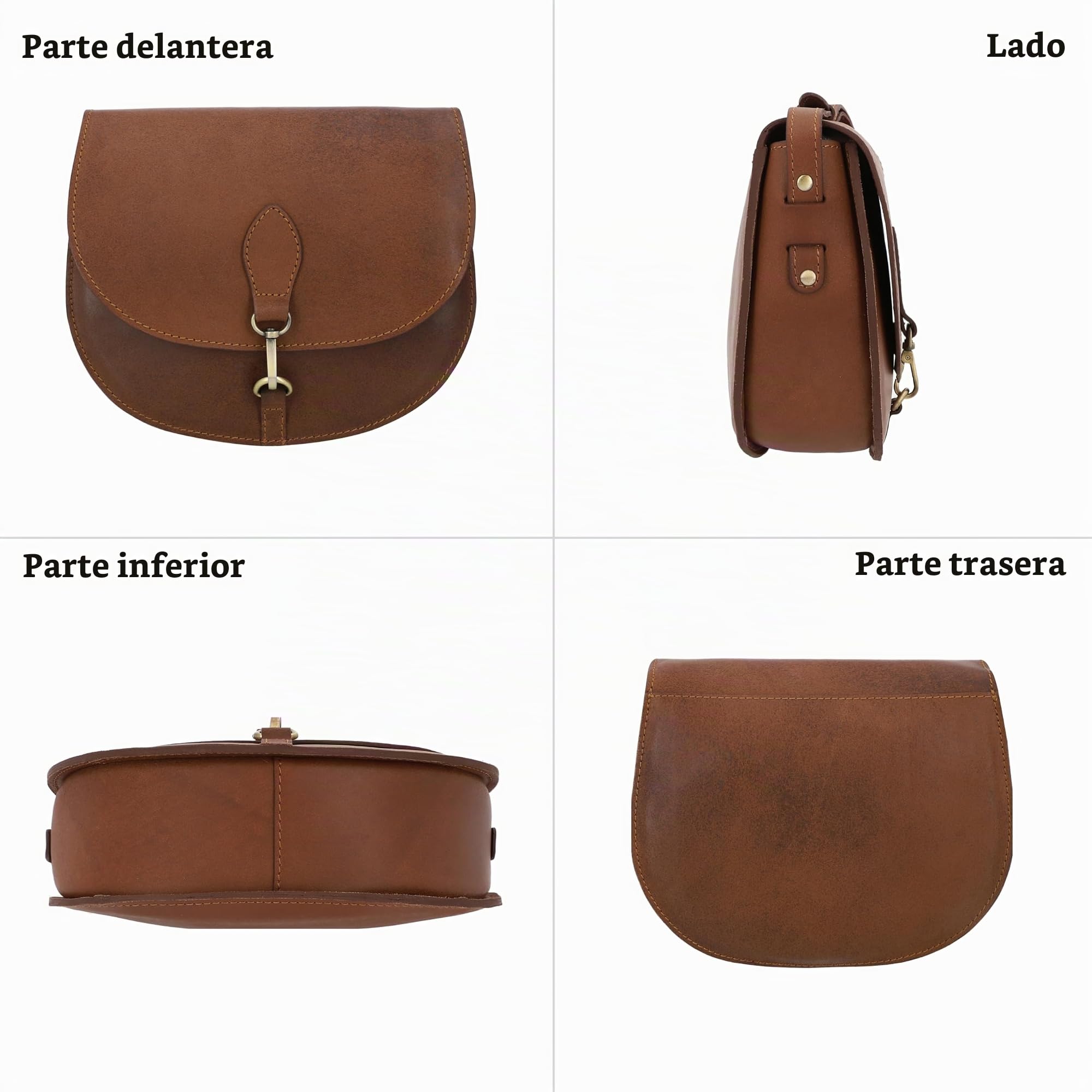 Gusti Bolso de cuero Wiebke. Bolso de noche pequeño de piel