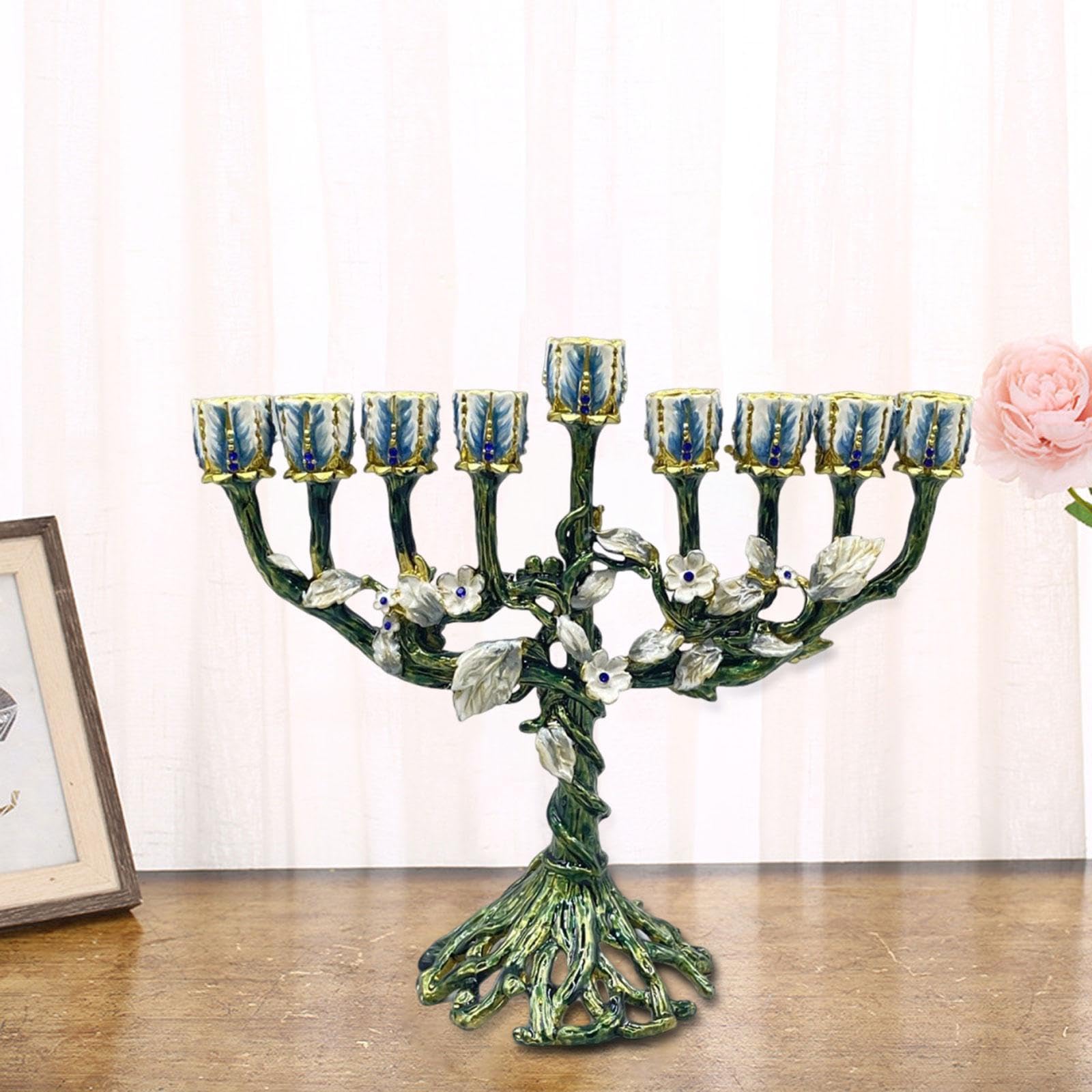 Qianly Candelabro Tradicional de La Menorá, Festival, Hogar,