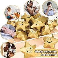 Vista 5 de Deekin 36 bolas de estrés con forma de estrella, mini bolas de espuma, juguetes para aliviar el estrés para adolescentes y adultos, rellenos