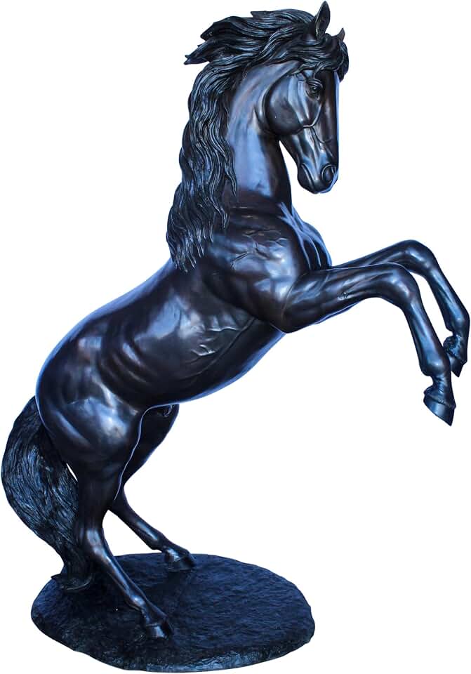 Nifao Rearing Horse, Equestrian Life Size Bronze Statue, 72"L x 34"W x 83"H