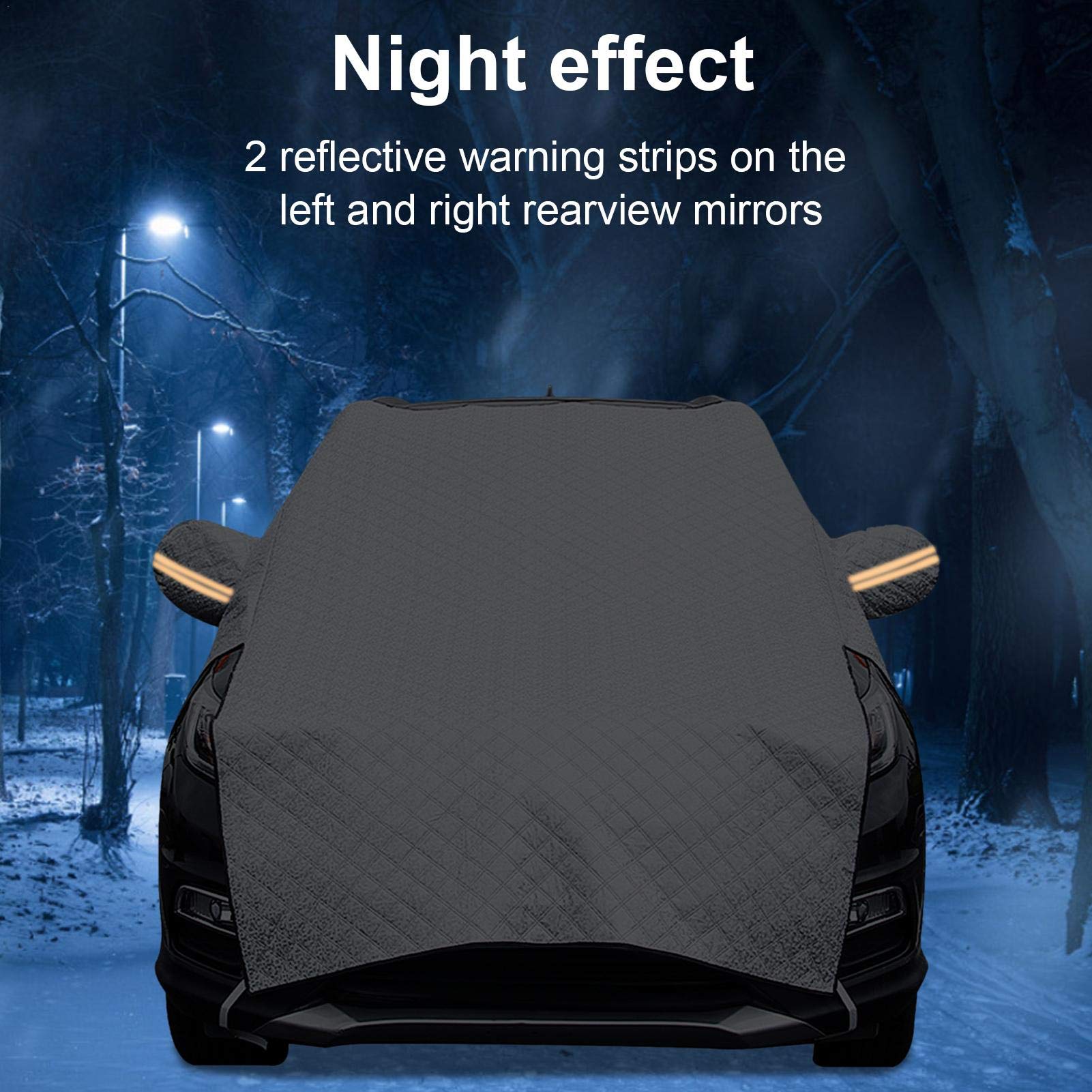 Couverture Pare-Brise Voiture, Bâche Pare Brise Protection Magnétique Couverture Repliable, Universelle pour Voiture Anti Givre, Neige, Glace, Pluie et Soleil