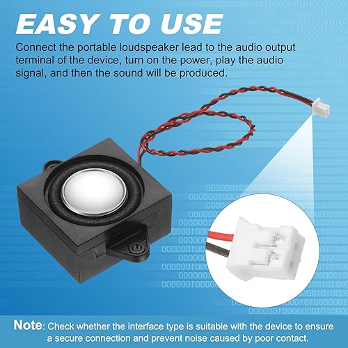 Miniatura 6 de PATIKIL Mini altavoz de 3 vatios y 4 ohmios, 1PCS máquina de publicidad portátil móvil de gama completa Conector micro altavoz para pequeños