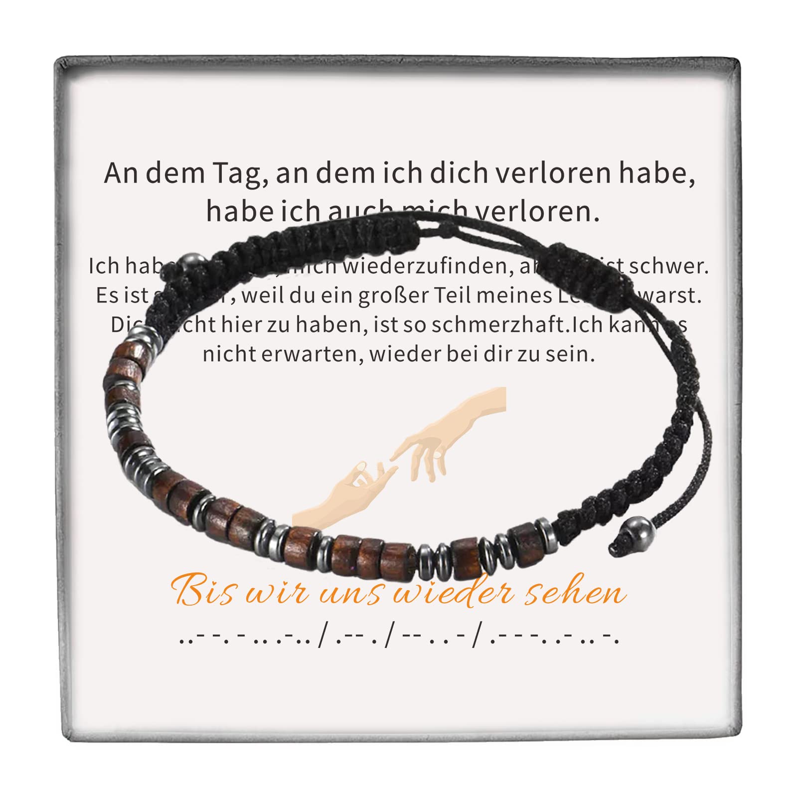 TOLOWOBK Morse code bracelets, until we see us again' Für den der Separated ist Ich Look forward to Eeingese, Get the relationship back, again