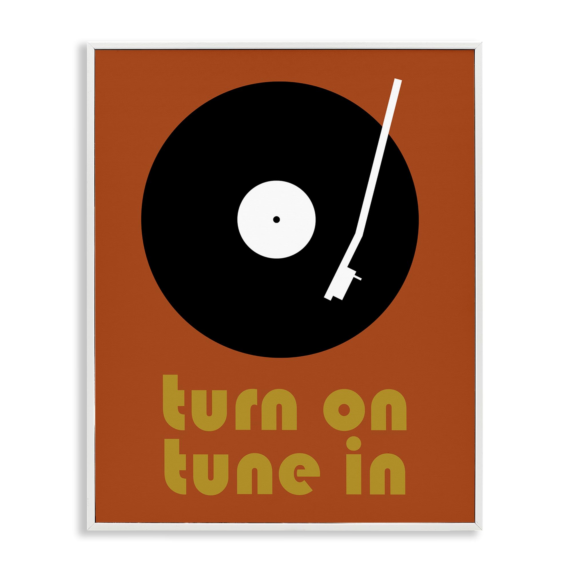 Retro Vinyl Turntable Music, 16 x 20 Inch Framed Giclée Print