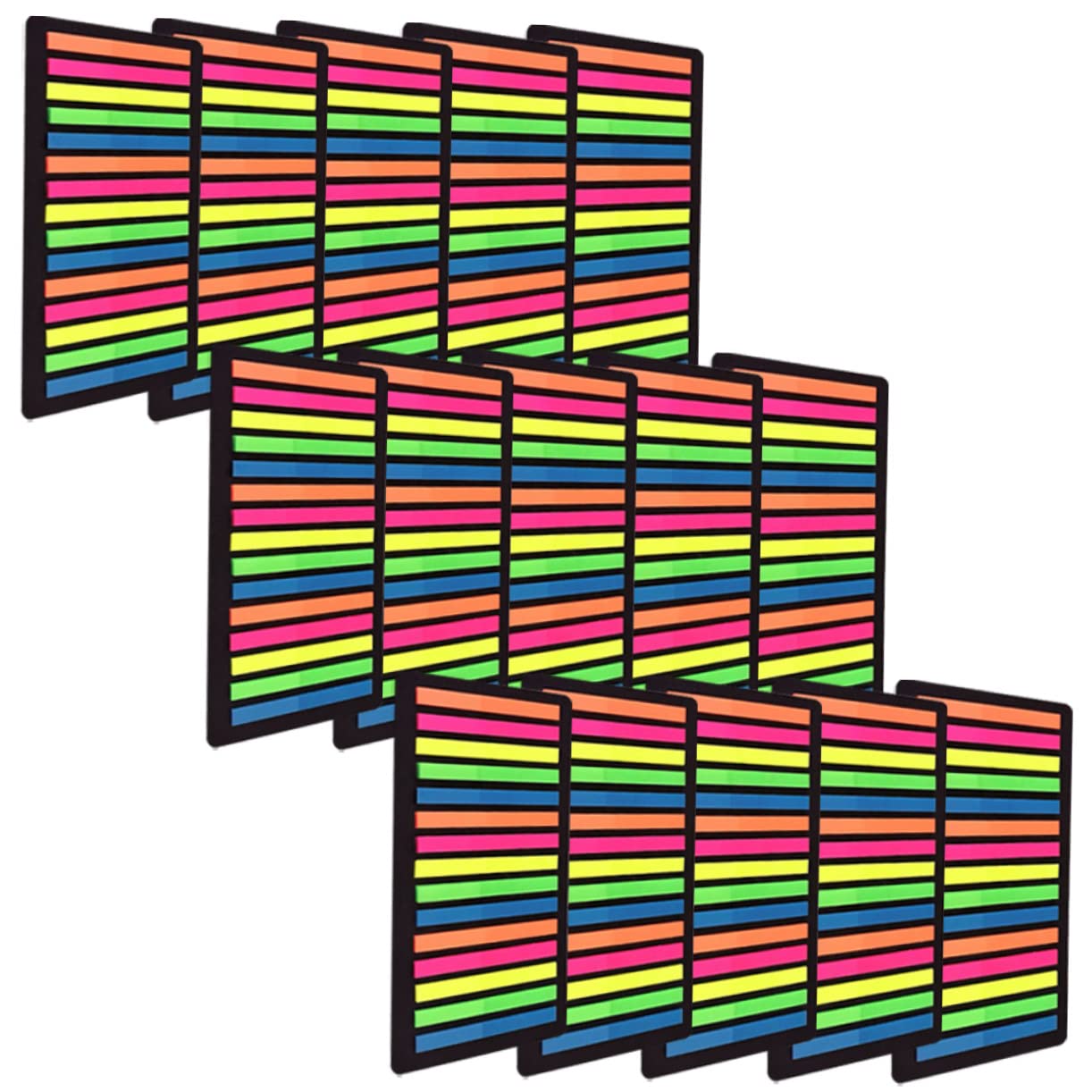 DOITOOL 45 Hojas Tiras de Resaltado Transparente Marcadores de Página Adhesivos Portátiles para Libros y Clasificación de Notas
