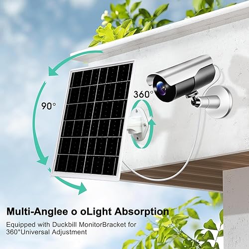 Miniatura 5 de Panel solar para seguridad de cámara de juegos y senderos, batería recargable integrada de 20000 mAh, USB-C y micro USB, CC (3.5 x 1.35) con