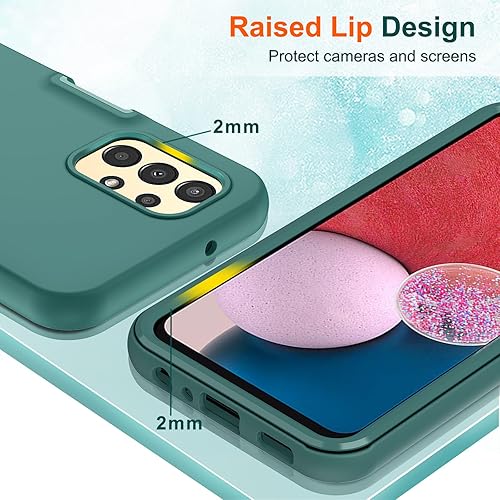 Miniatura 11 de LeYi Funda para teléfono Galaxy A13 5G: Funda Samsung Galaxy A13 5G con [2 protectores de pantalla de vidrio templado], funda protectora de silicona