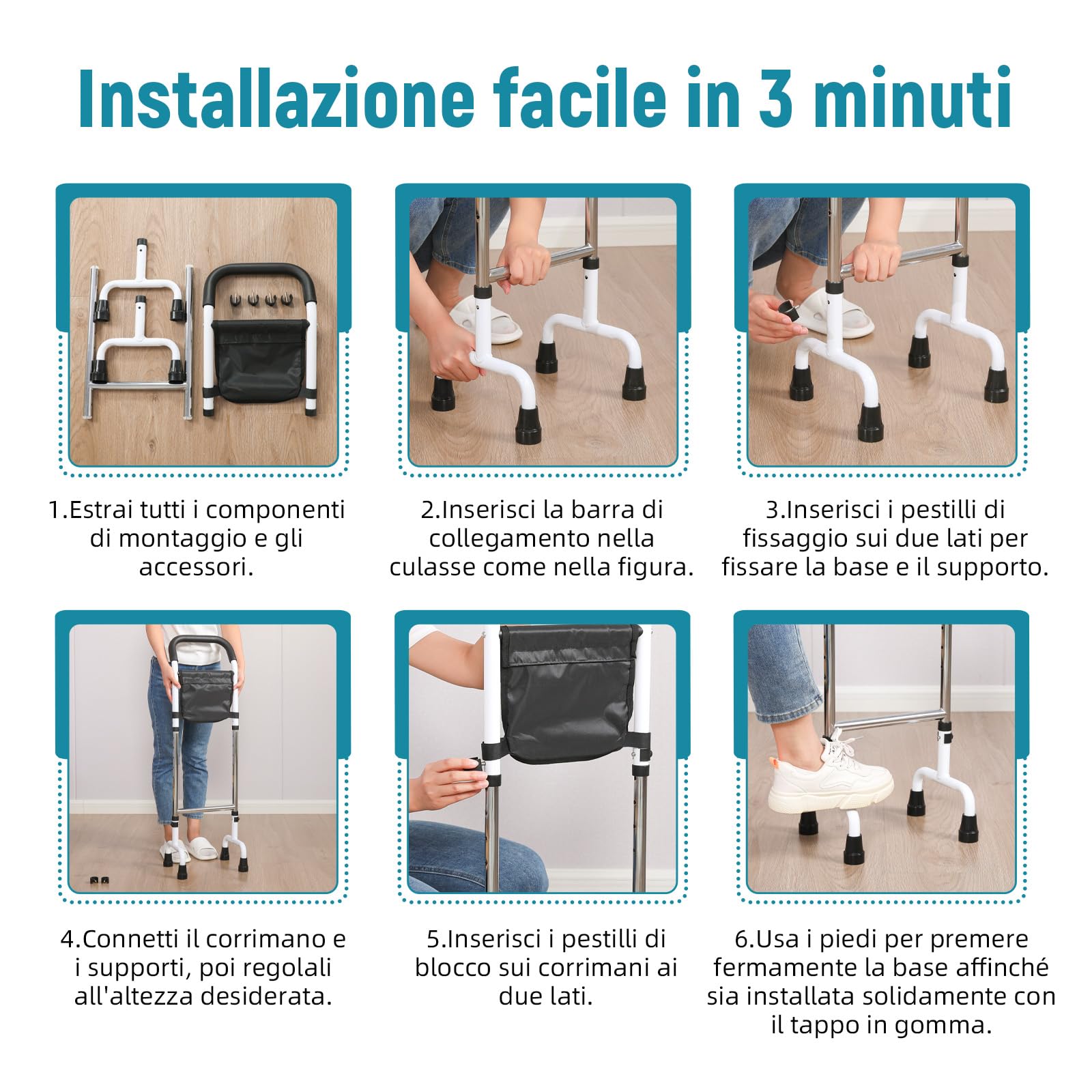Aiuto per alzarsi per anziani – Aiuto per alzarsi dal letto, pavimento del bagno e divano – Aiuto per stare in piedi stabilità