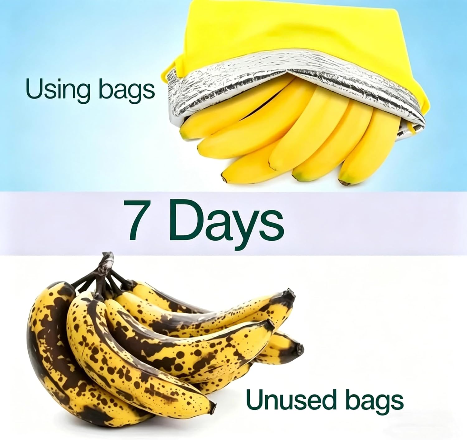 Banana Storage Bag – Keep Your Bananas Fresh Longer with 13.7 x 11 Inch Nylon Banana Keeper Featuring Aluminum Lining, Reusable Banana bags – Banana Bags to Prevent Ripening, Great for Home & Travel