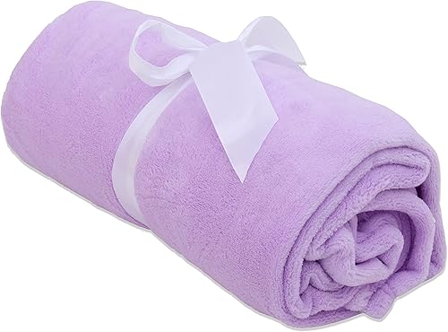 Threadart Manta de forro polar súper suave y ultra afelpado de 50 x 60 pulgadas, microfibra suave y acogedora, lavanda