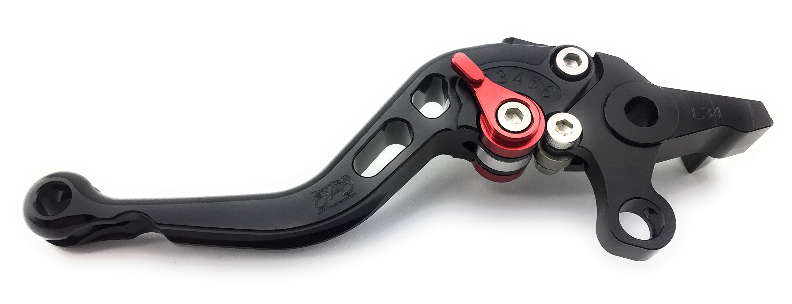 avdb - motocykl Para krótkich dźwigni kompatybilna z Honda VFR 750, Carat 1991-1997, VFR 800 VTEC 2002-2013, VFR 800F 2014-2018 (czarny/czerwony)