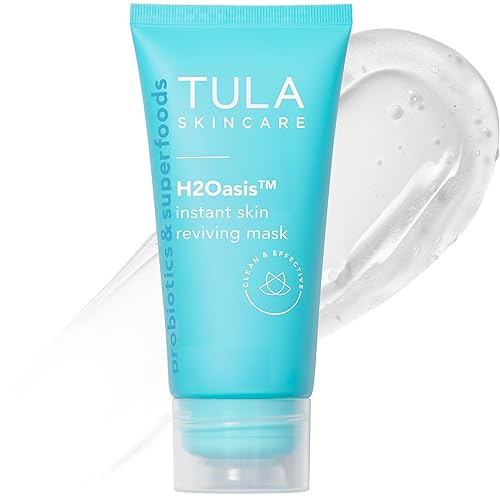 TULA Skin Care H2Oasis - Mascarilla instantánea para revitalizar la piel, mascarilla hidratante, rellena y energiza la piel deshidratada cansada,