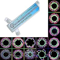 Vista 1 de Luz de rueda de bicicleta, luces de rueda de neumáticos de bicicleta, 32 luces LED de flash con radios, 32 patrones diferentes, cambio de luces