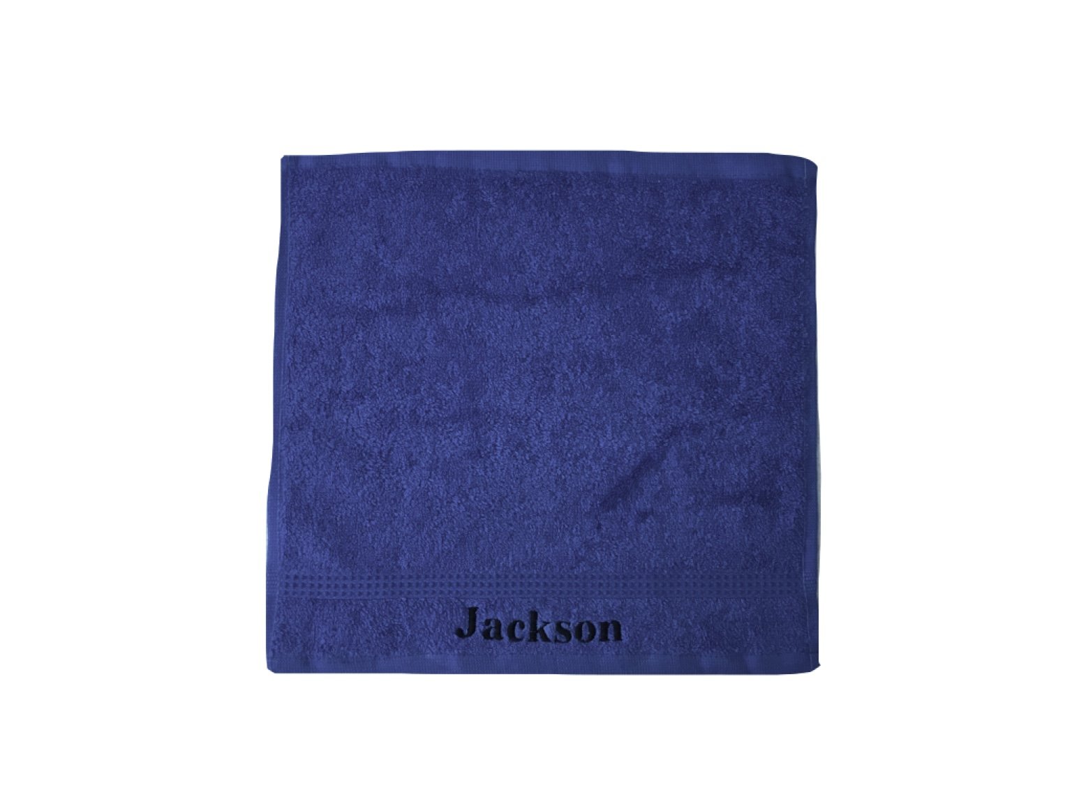 Niche Embroidery Navy Blue Personalised Embroidered Egyptian Cotton Flannels (Navy Blue)