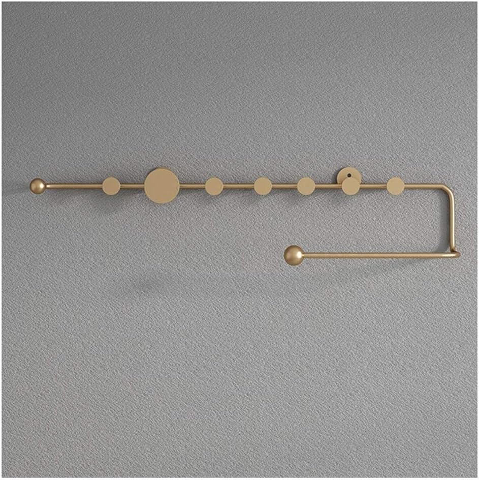 Porte-manteau mural doré ELzEy avec patères élégantes pour entrée