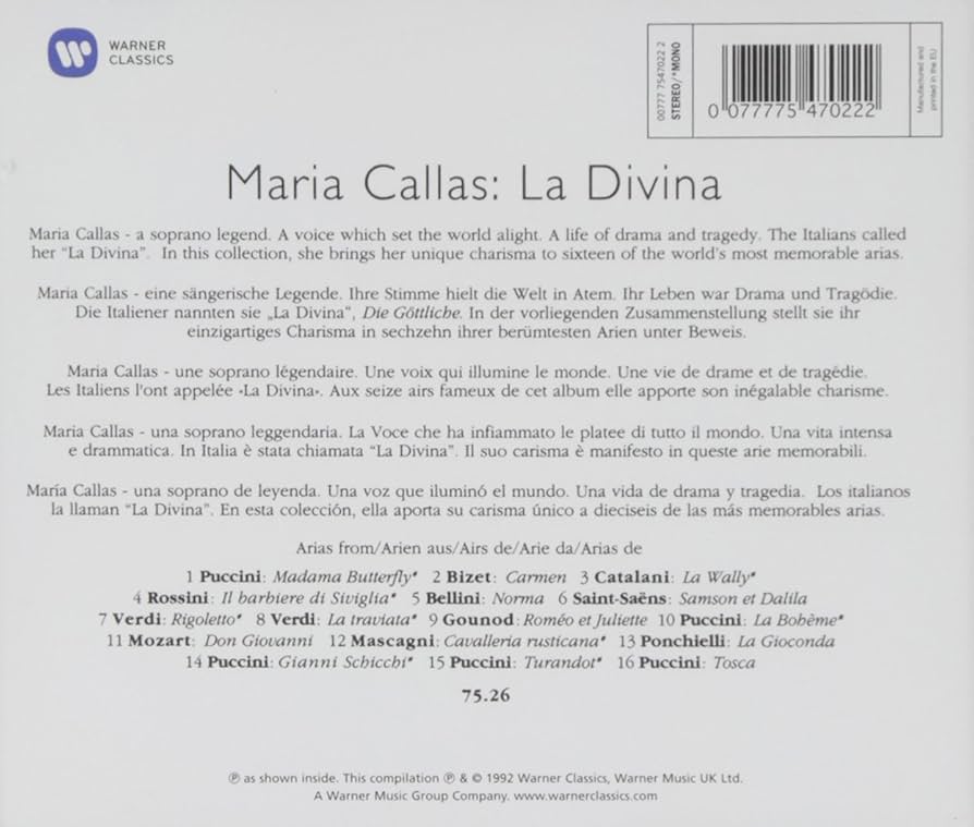MARIA CALLAS La Divina 12CDディーヴァ伝説 Amazon.co.jp: Callas: La Divina: ミュージック