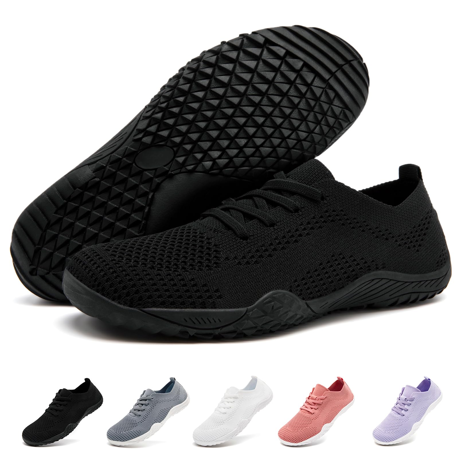 CMZSMM Barfußschuhe Damen Barfuss Schuhe Bequeme Hausschuhe Laufschuhe Sneaker Atmungsaktiv Fitnessschuhe Turnschuhe Wanderschuhe Zero-Drop Solhe Sportschuhe