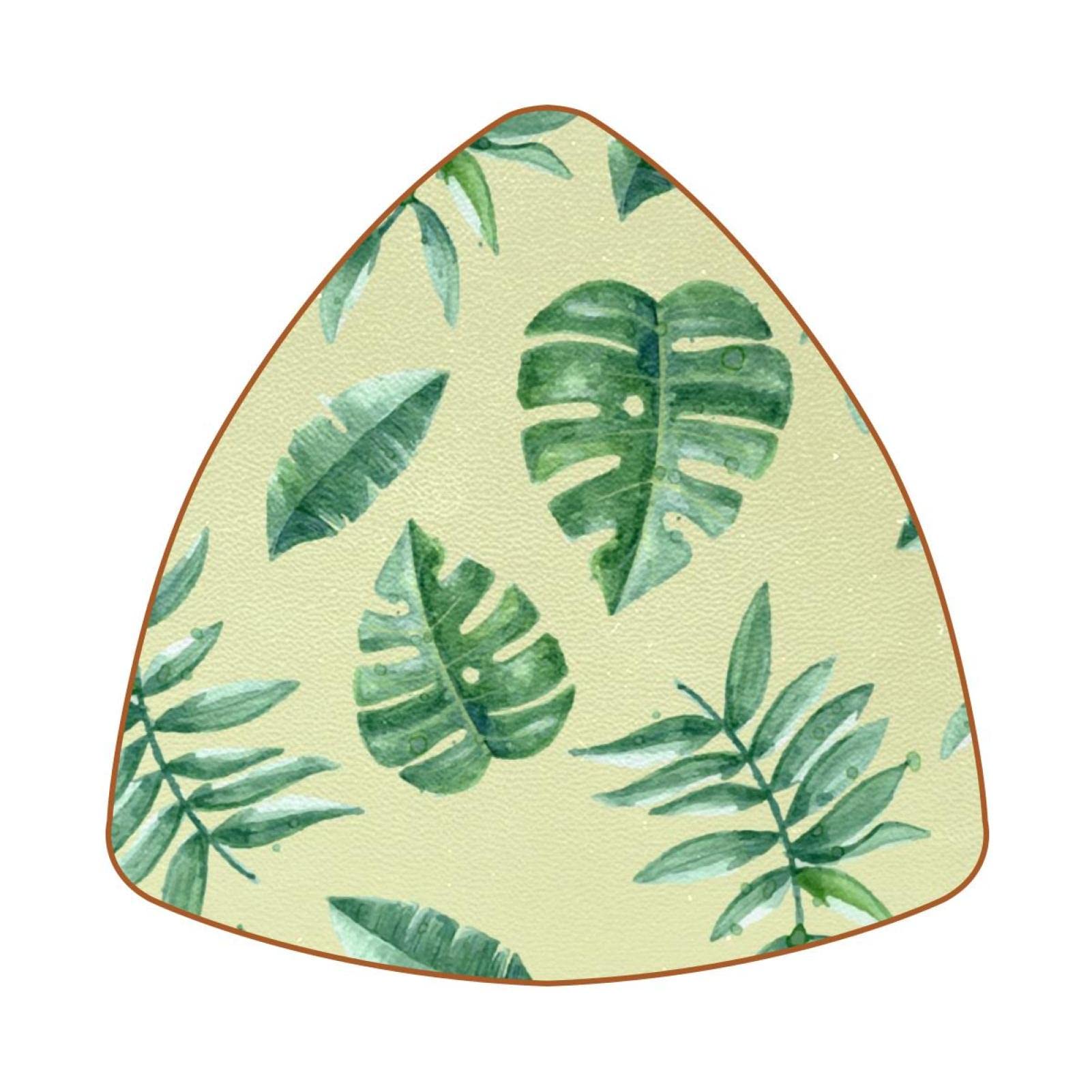 Dessous de verre triangulaires tropicaux pour apéritif et table de jardin