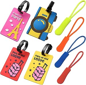 5 Etichette Bagagli In PVC - Identificatori Viaggio, Personalizzabili, Resistente All'Acqua - Foto 3