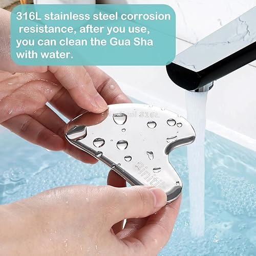 Miniatura 5 de Upgrade Medical - Herramienta médica de acero inoxidable Gua Sha 316L, raspador de masaje para tensión muscular, sistema LYMP, herramientas faciales