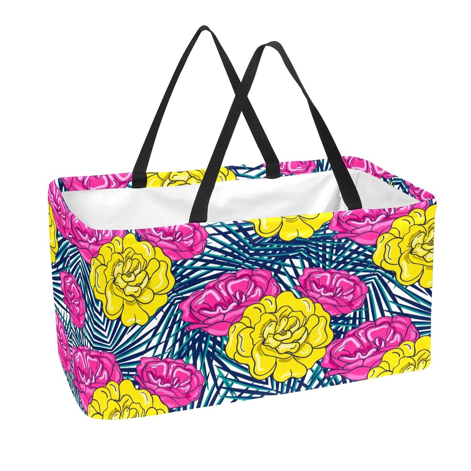 Panier de courses réutilisable pliable grand format avec motif chat