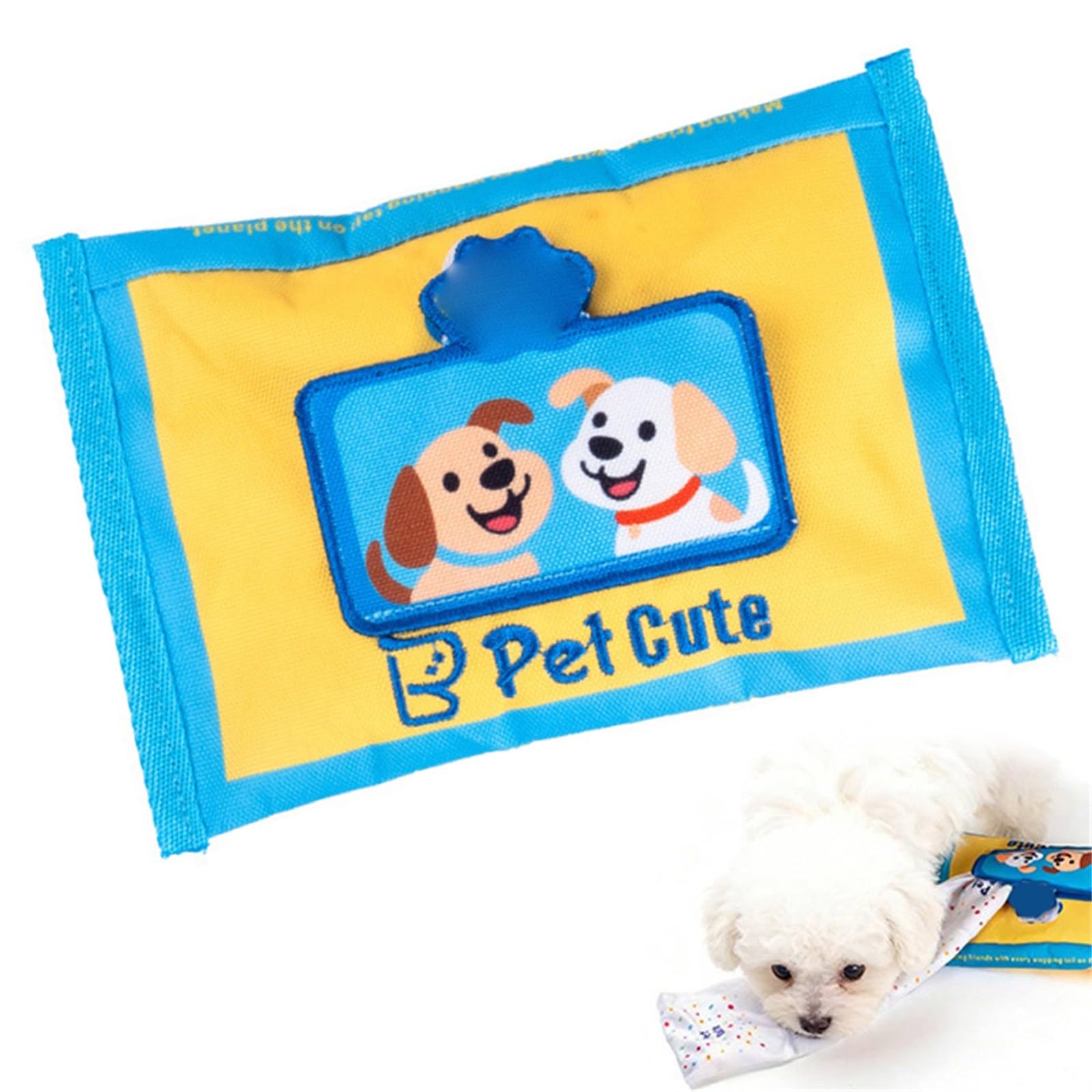 Dog Snuffle Toy, Tissue Box Style Interactive Sniffing Training Puzzle Toy