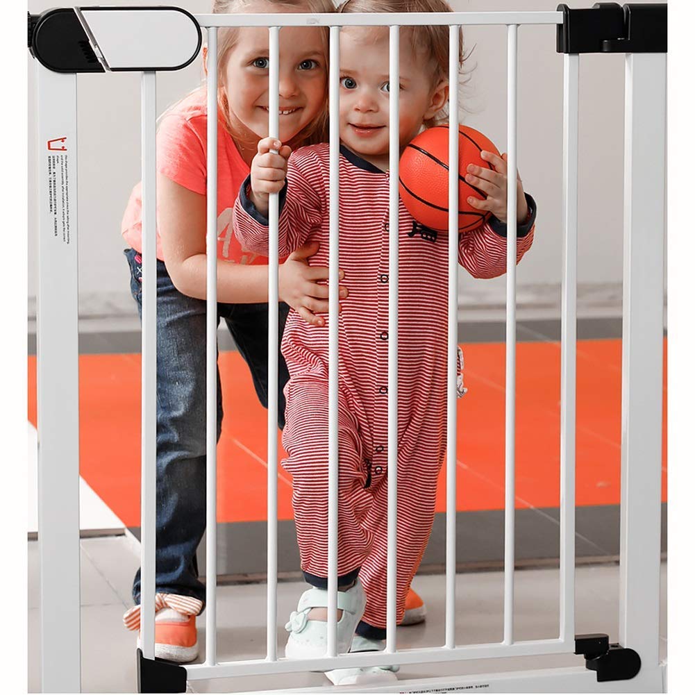 LYGXWJFC Cancello Retrattile per Porta di Sicurezza per Bambini, Porta per Scale per Recinzione per Cani e Gatti, Cancello in Ferro ad Alta Resistenza in Metallo per Sicurezza, Adatto a Spazi Tra 65 e