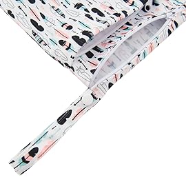 ALVABABY 3pcs Baby Cloth Diaper Wet Dry Bags Waterproof Reusable with Two Pockets Travel Beach Pool Daycare Soiled Baby Items Yoga Gym Bag for Swimsuits or Wet Clothes 3L-H1