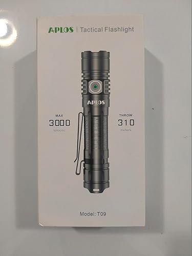 Miniatura 8 de APLOS Linterna T09 de 3000 lúmenes altos, 6 modos, linterna táctica LED súper brillante, IP68, bolsillo, luz de flash EDC para camping, emergencia,