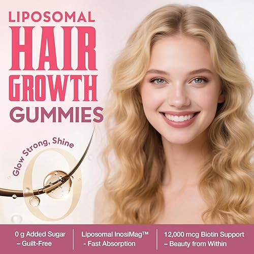 Miniatura 2 de Liposomal - Masticables suaves para el crecimiento del cabello, vitaminas de alta potencia para el crecimiento del cabello para mujeres y hombres