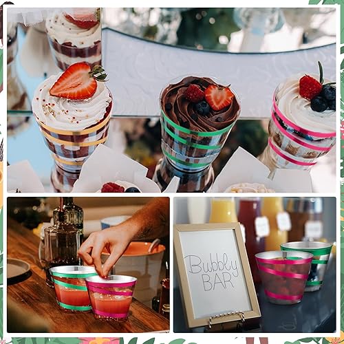 Vista 227 de Gejoy Vasos de plástico con borde de 9 onzas, vasos desechables para beber vino, vasos transparentes y elegantes de Halloween para suministros