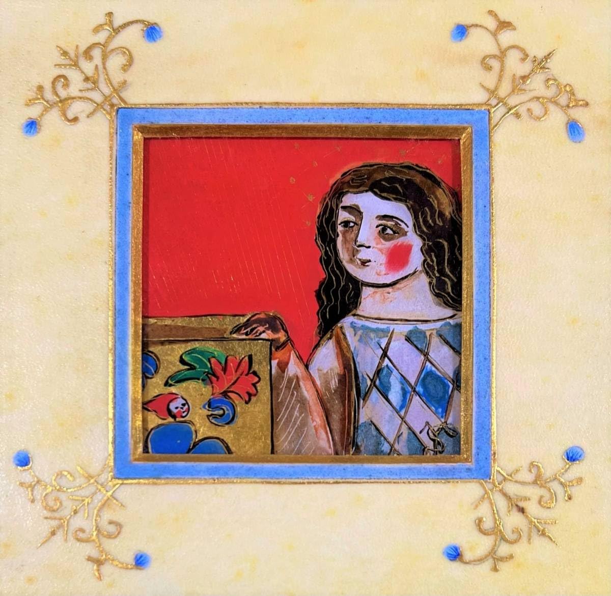 瀬本容子「真夏の夜の夢 祝典」ガラス絵 羊皮紙絵 瀬本容子「真夏の夜の夢 祝典」ガラス絵 羊皮紙絵 - メルカリ