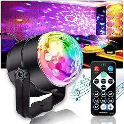 Genérico Mini Globo Jogo de Luz Giratorio Festa Balada Dj Led Rgb Luzes Coloridas Baladinha Aniversário