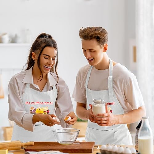 Miniatura 4 de lepni.me Delantales de chef  Cocinar hornear a la parrilla para restaurante casero  Delantales de cocina premium con doble bolsillo para hombres y