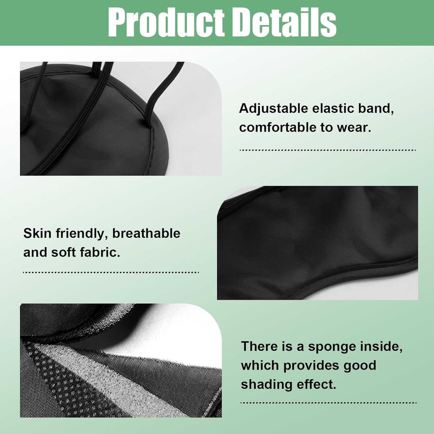 スリープアイマスク 200枚 ブラック目隠しアイカバー 調節可能なストラップ付き パーティーゲーム チームビルディング 旅行 コスプ