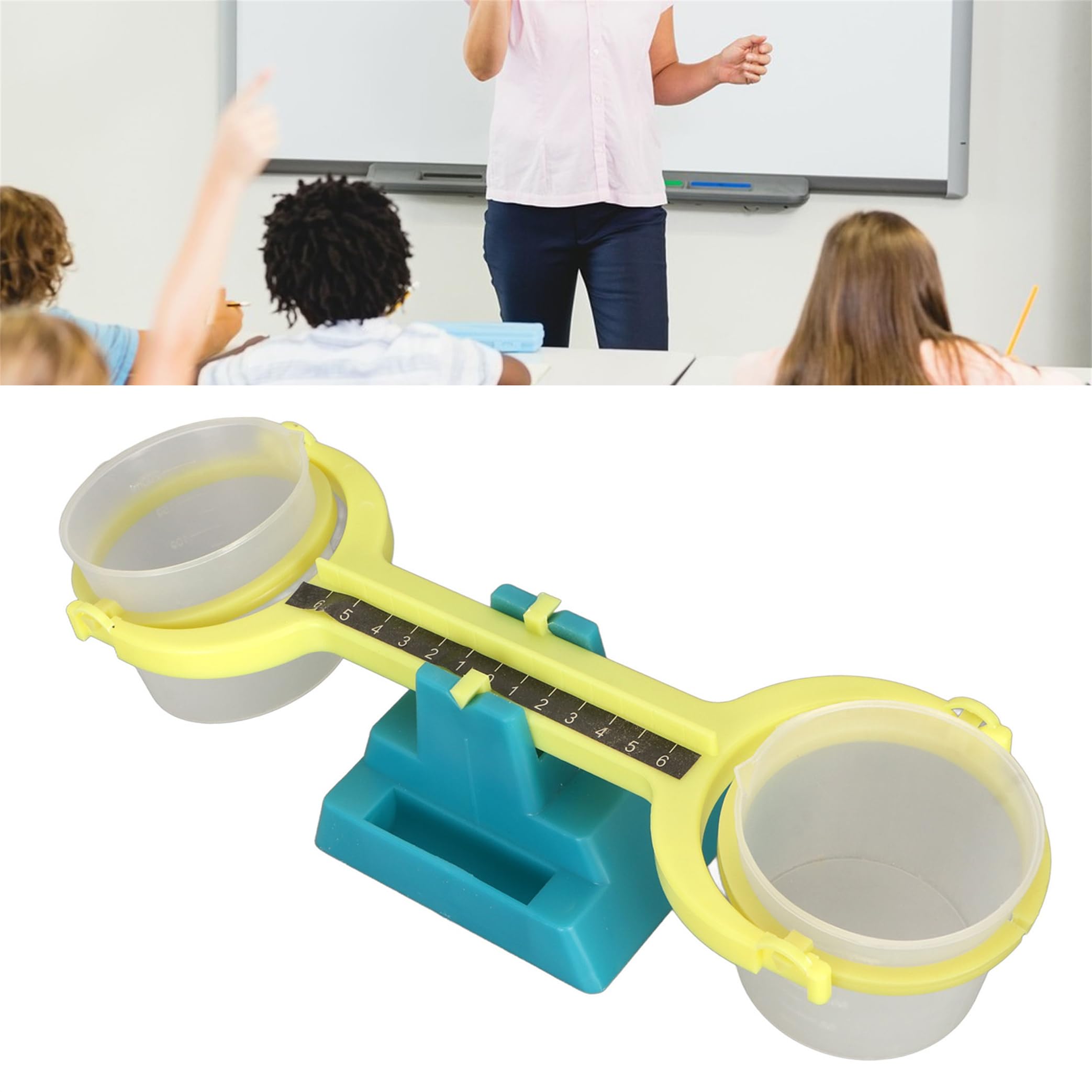 Double Bucket Balance Educational Plastic Kids Students Balance Scale for Mass Measurement Teaching,Balance Scale for Classroom,Balance Scale for Kids,Science for Kids,Back to School Supplies