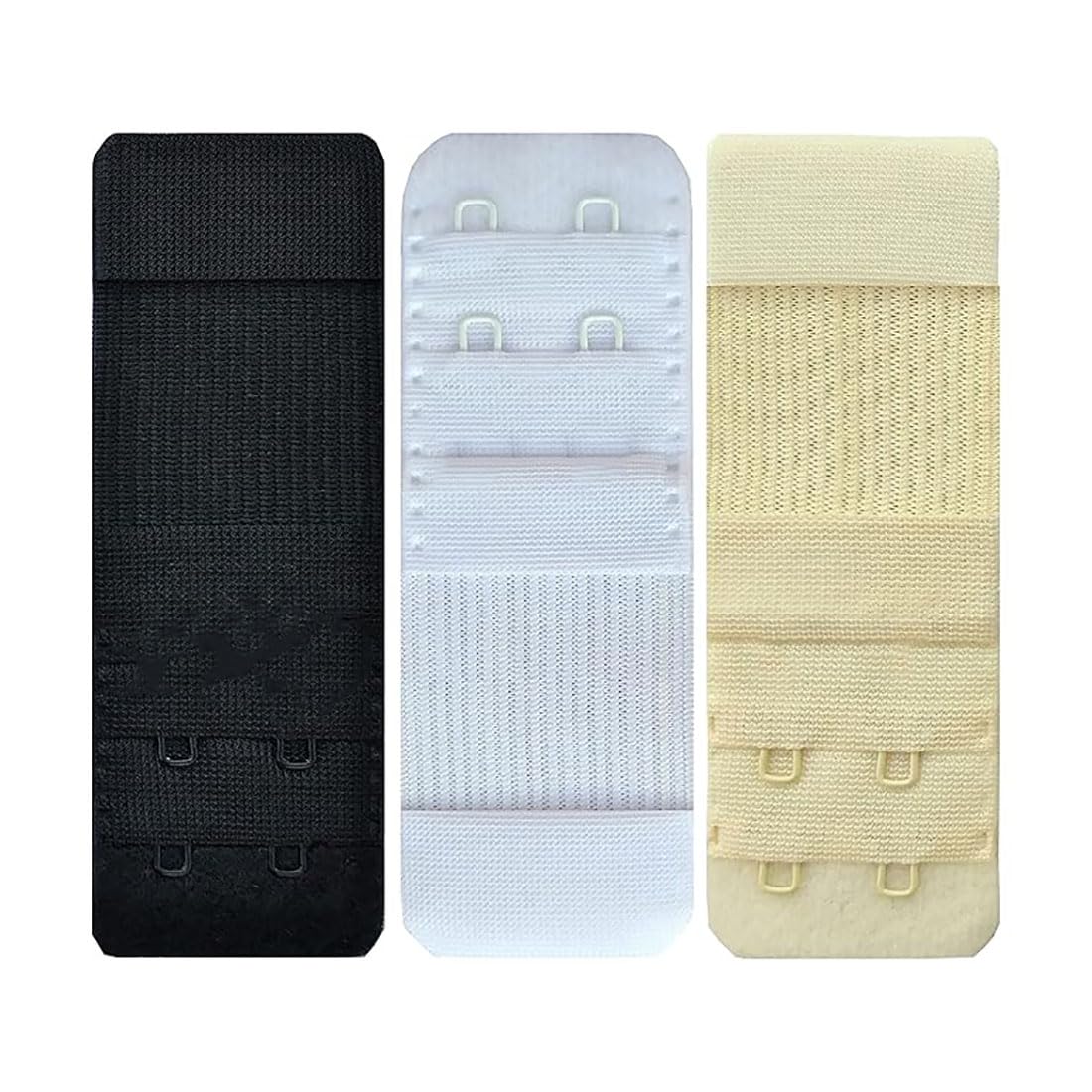 Women's Bra extenders 2 Hooks/2 Hooks Bra Extension-Pack Of 2- Each Packet 3 pcs(Black White Beige)-image-47