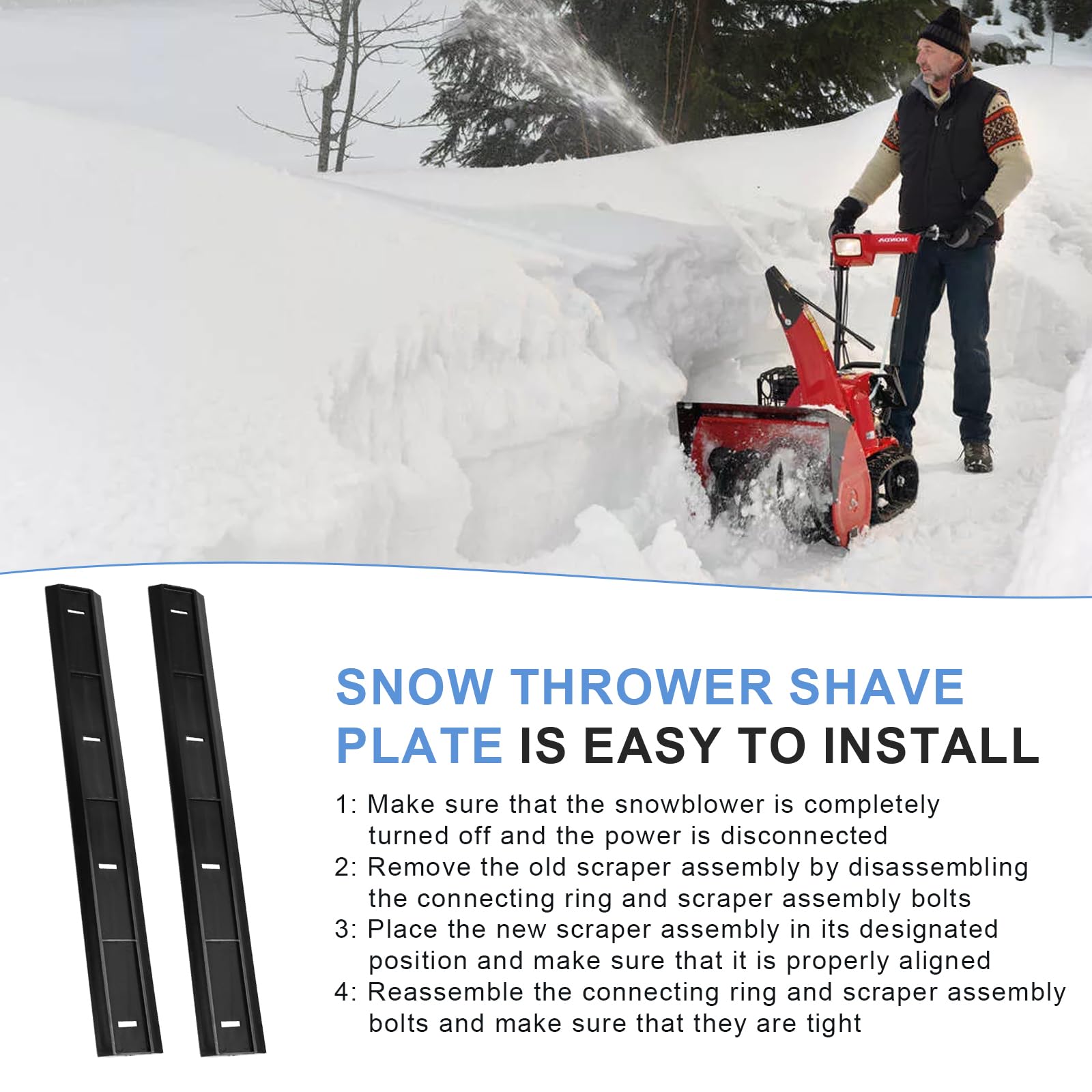 Amazon.com: 731-08171 Snow Thrower Shave Plate Replacement for MTD