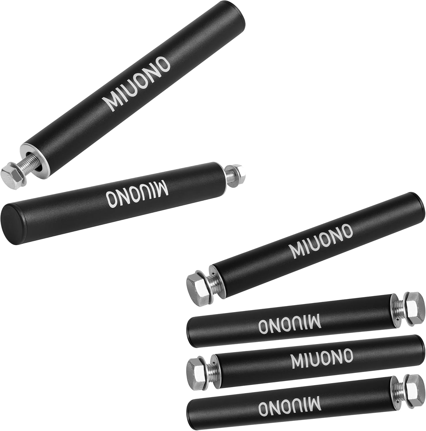 Weight Plate Holder, Power Rack Attachments Squat Rack for 2 inch Olympic Plates, Universal Fit 2x2, 2x3, 3x3 Power Cage, 1" Hole 4 Pack and 5/8 Hole 2 Pack Bundle