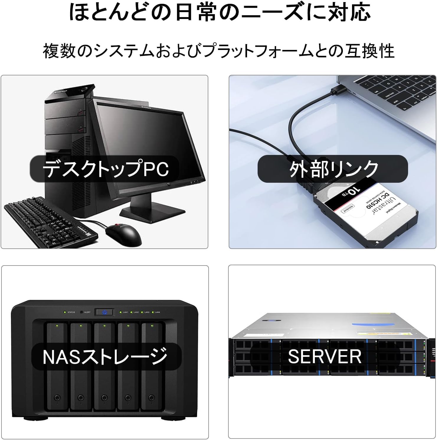 Amazon | 【整備済み品】 HDDウエスタンデジタル 10TB DC HC510