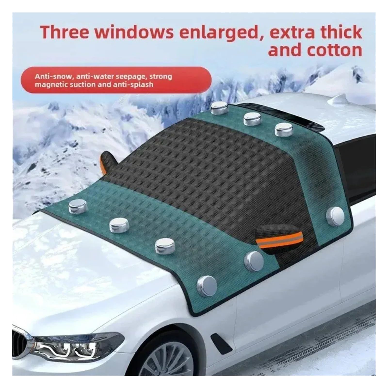 Cubierta de nieve para parabrisas, 1 unidad, cubierta de nieve para parabrisas de coche, cubierta de nieve para invierno al aire libre, impermeable, visera contra el hielo, protección contra el hielo