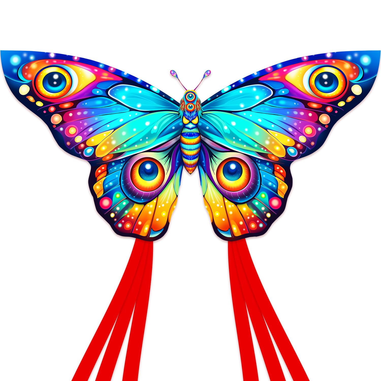 Butterfly Kites for Kids & Adults,Easy to Fly Kite,Best Kite for Beginners,Kites for Kids Age 4-8,Large,Beach Game (Eyes Butterfly)
