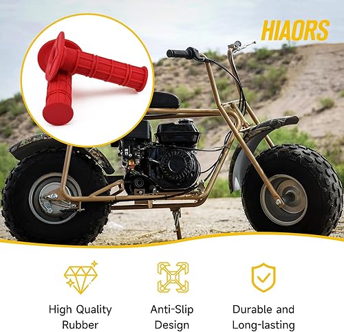 Miniatura 7 de HIAORS 78 '' 0.866 in Rojo Izquierdo y Derecho Agarraderas para Honda Arctic Cat 250 Polaris Sportsman Kawasaki Recon Forman 450 Big Red ATV 4