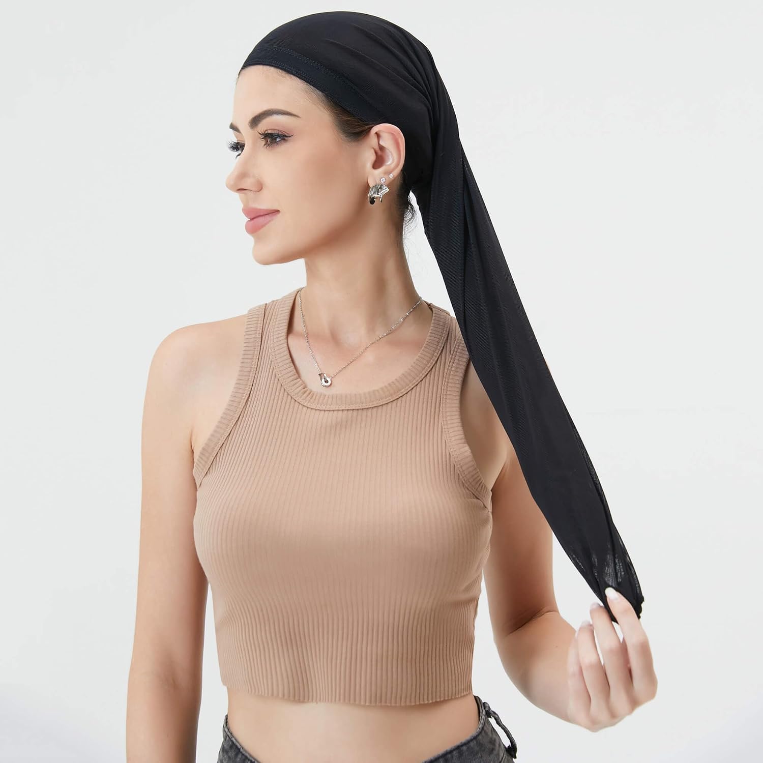 Hair Weave Sleeve for Locs, 1 Pcs 28"-32" Breathable Stretchy Long Wig Cap for Braids with Elastic Band Drawstring