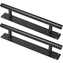 12" Iron Interior Sliding Door Handles Black Mat 2 Pack Outdoor Gate Handles Garage Fence Shed Farm Barn Door Furniture Closet Drawer Pulls