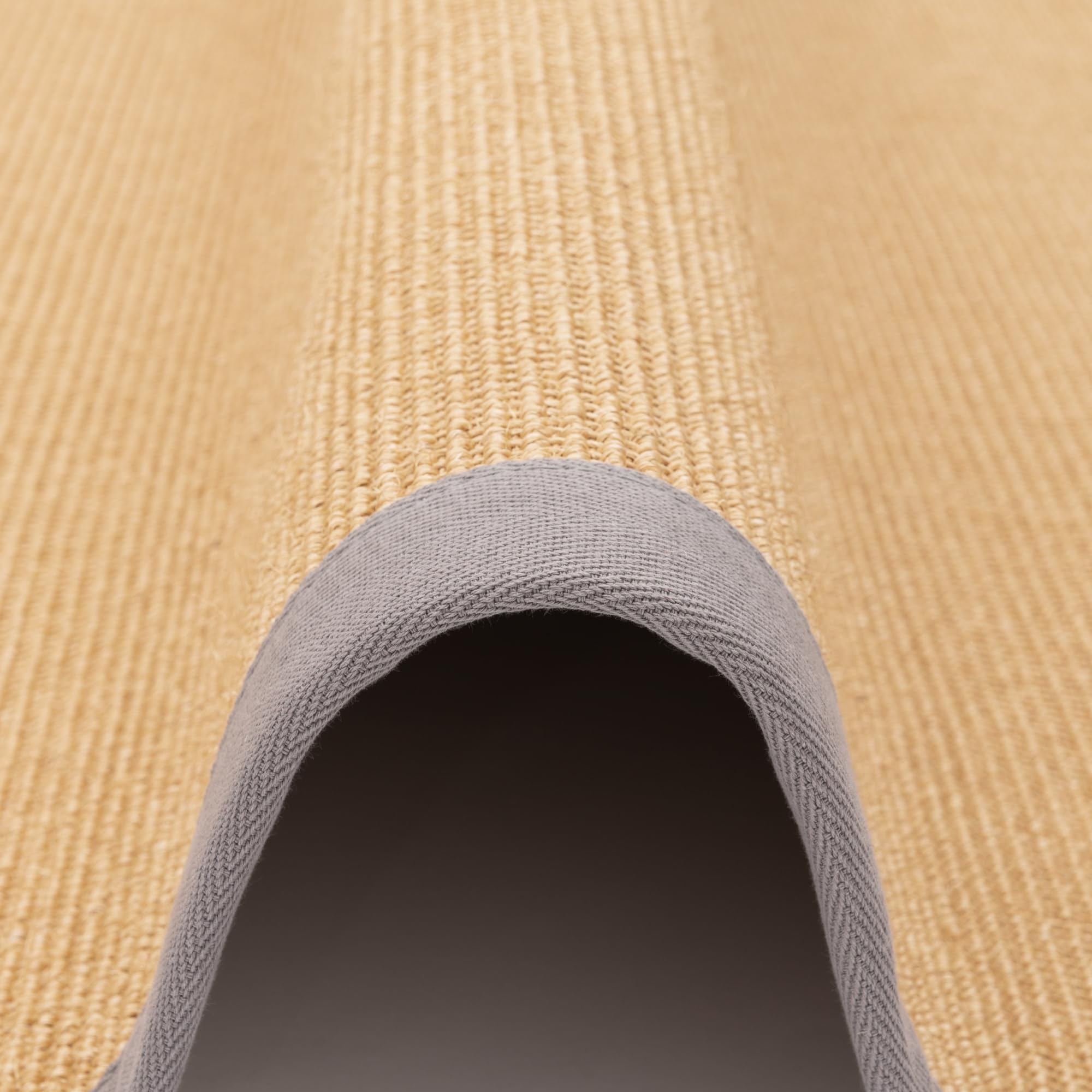 Pergamon Sisalteppich mit Baumwollbordüre - Rutschfester Latexrücken - Verschiedene Größen und Farben - Naturfaser Teppich für Wohnzimmer, Schlafzimmer, Flur und Essbereich - Robust und Pflegeleicht