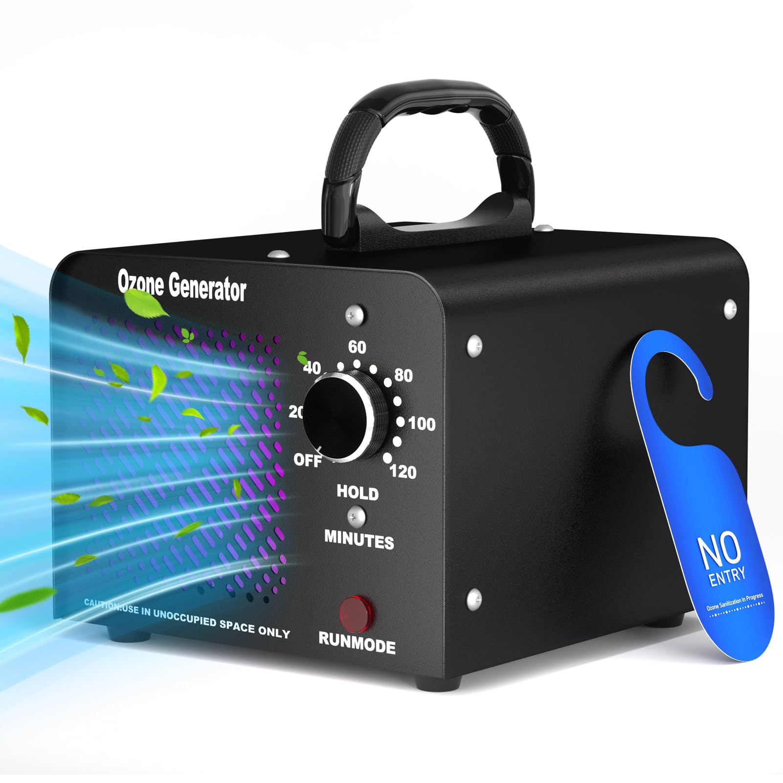 Fwiull Generator ozonu 30 000 mg/h, przemysłowy oczyszczacz powietrza z timerem do 300 m², eliminuje zapachy do samochodów, mieszkania, dymu, zwierząt domowych i kuchni