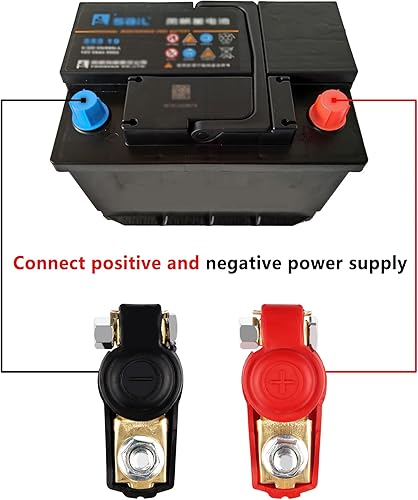 Miniatura 3 de 2 conectores de terminal de batería de cobre puro+2 arandelas de fibra de terminales de batería, kit surtido de terminales de batería de liberación