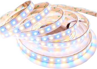 RGB+Warm White LED Strip Lights SMD 5050 2800K-3200K RGBW DC 24V | 360LEDs 16.4Ft Color Changing 2-in-1 RGB RGBW LED Tape Light Outdoor Waterproof IP67 for Room Party Holiday LED Lighting